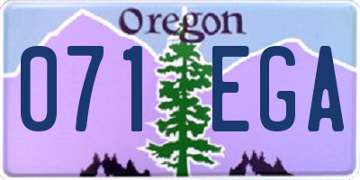 OR license plate 071EGA