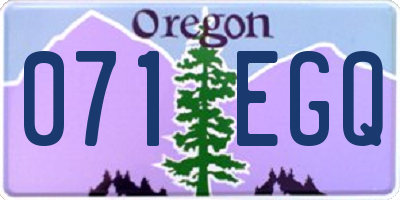 OR license plate 071EGQ