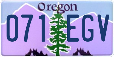 OR license plate 071EGV