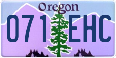 OR license plate 071EHC