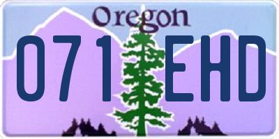 OR license plate 071EHD