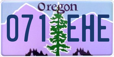 OR license plate 071EHE