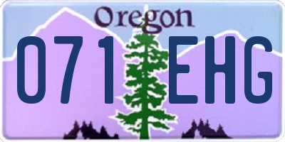 OR license plate 071EHG