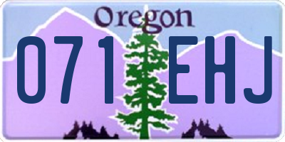 OR license plate 071EHJ