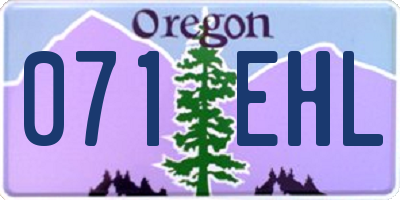 OR license plate 071EHL
