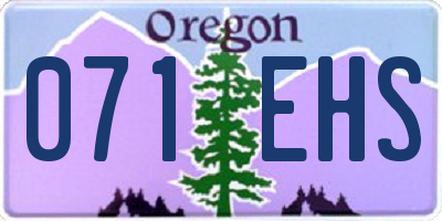 OR license plate 071EHS