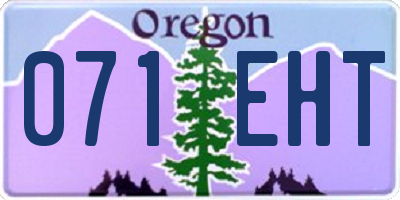 OR license plate 071EHT