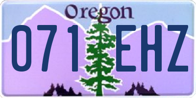 OR license plate 071EHZ