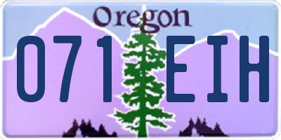 OR license plate 071EIH