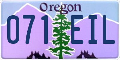 OR license plate 071EIL