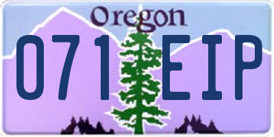 OR license plate 071EIP