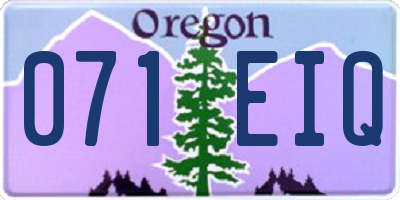 OR license plate 071EIQ