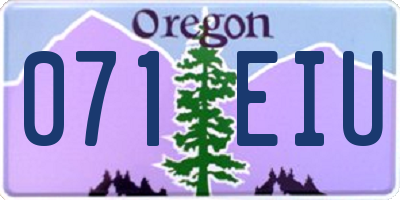 OR license plate 071EIU