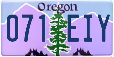 OR license plate 071EIY