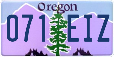 OR license plate 071EIZ