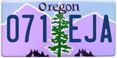 OR license plate 071EJA