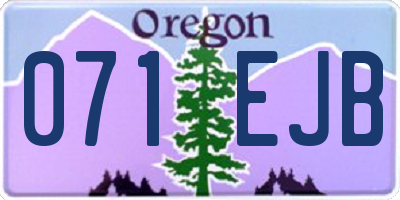 OR license plate 071EJB