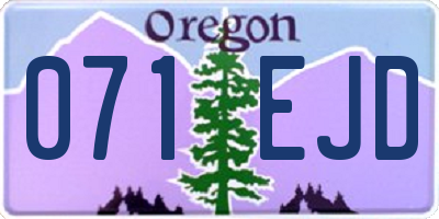 OR license plate 071EJD