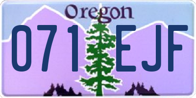 OR license plate 071EJF