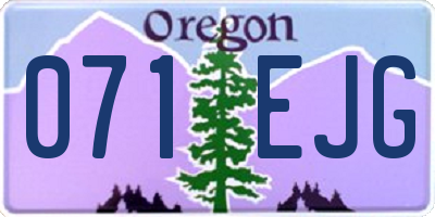 OR license plate 071EJG