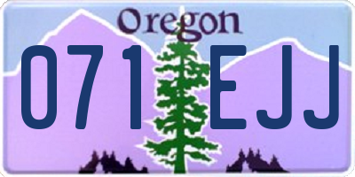 OR license plate 071EJJ