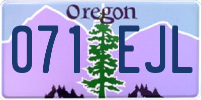 OR license plate 071EJL
