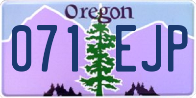 OR license plate 071EJP