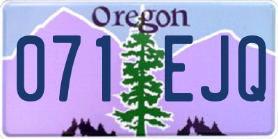 OR license plate 071EJQ