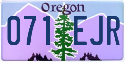 OR license plate 071EJR