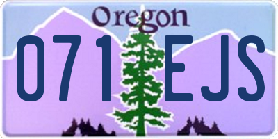 OR license plate 071EJS