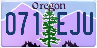 OR license plate 071EJU