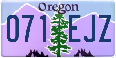 OR license plate 071EJZ