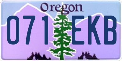 OR license plate 071EKB