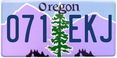 OR license plate 071EKJ
