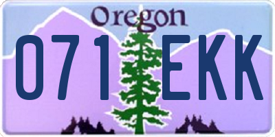 OR license plate 071EKK