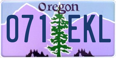OR license plate 071EKL
