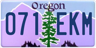 OR license plate 071EKM