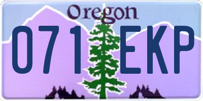 OR license plate 071EKP