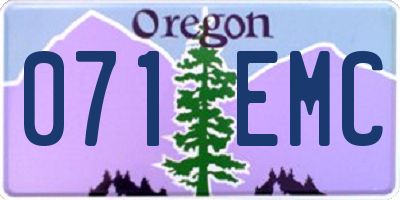 OR license plate 071EMC