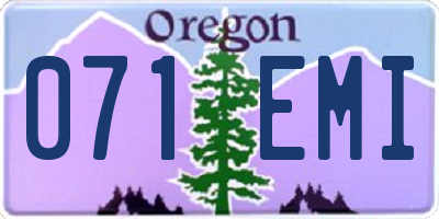 OR license plate 071EMI