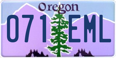 OR license plate 071EML