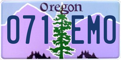 OR license plate 071EMO