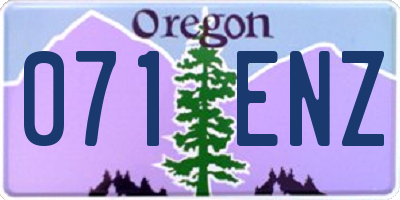 OR license plate 071ENZ