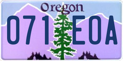 OR license plate 071EOA