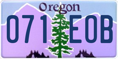 OR license plate 071EOB