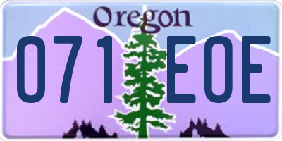 OR license plate 071EOE