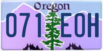 OR license plate 071EOH