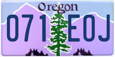 OR license plate 071EOJ