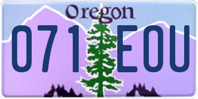 OR license plate 071EOU