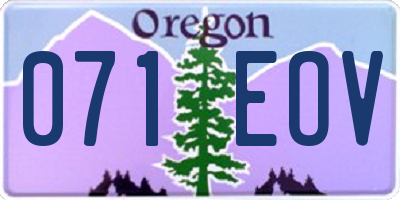 OR license plate 071EOV
